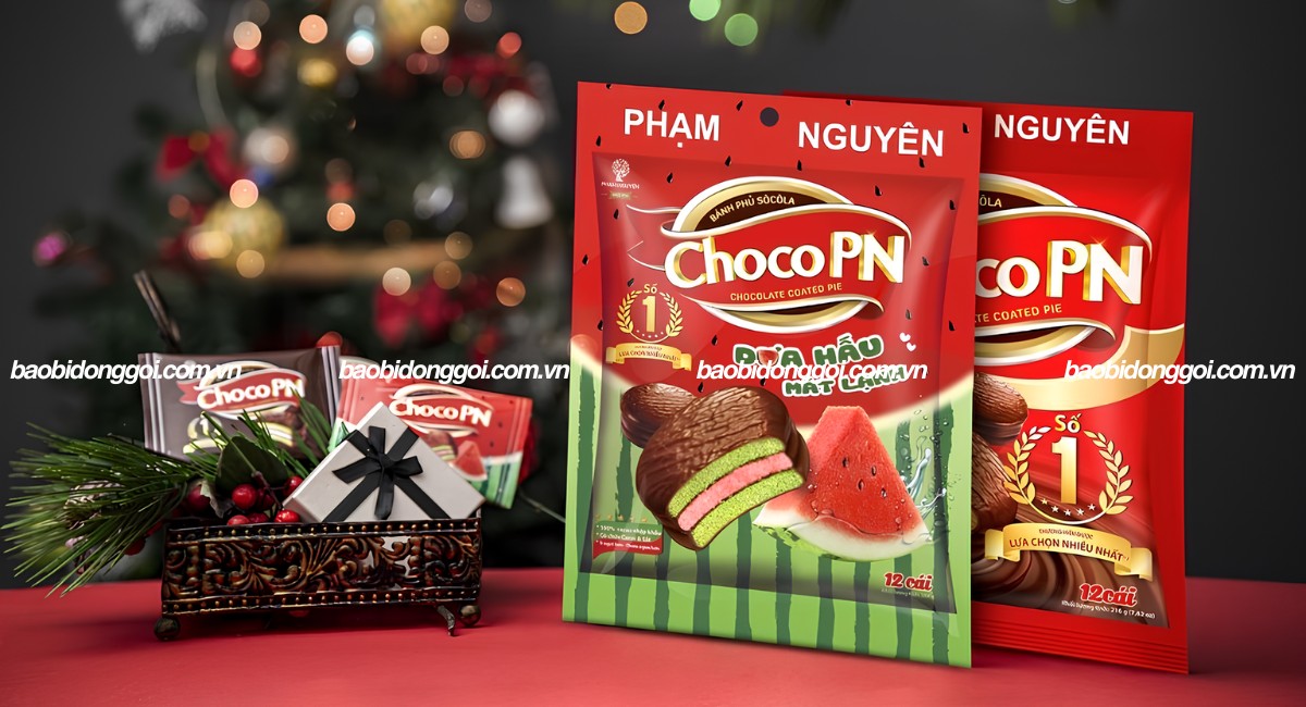 Kích thước bao bì bánh chocopie
