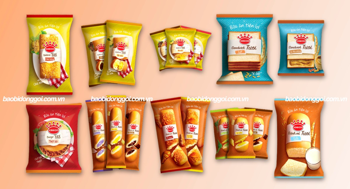 Kích thước bao bì bánh mì