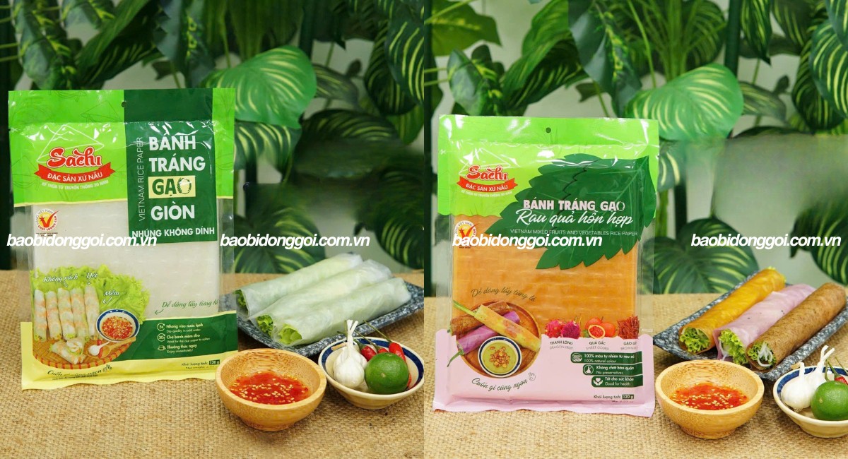 Kích thước bao bì bánh tráng