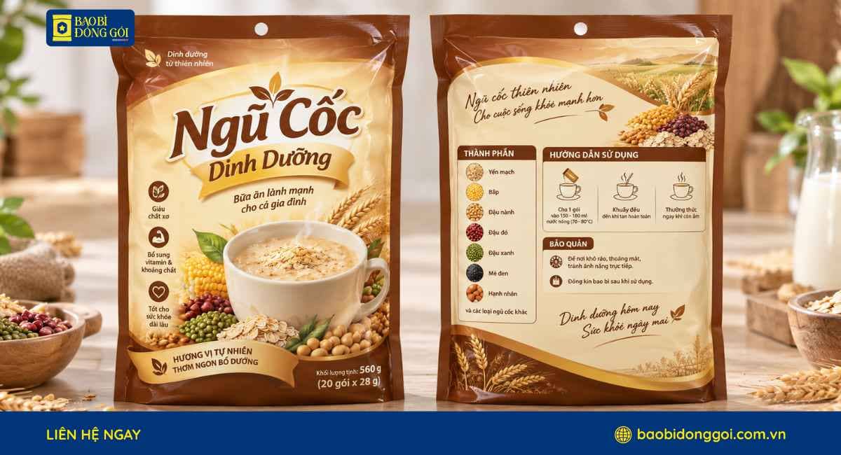 Bao bì bột ngũ cốc dinh dưỡng