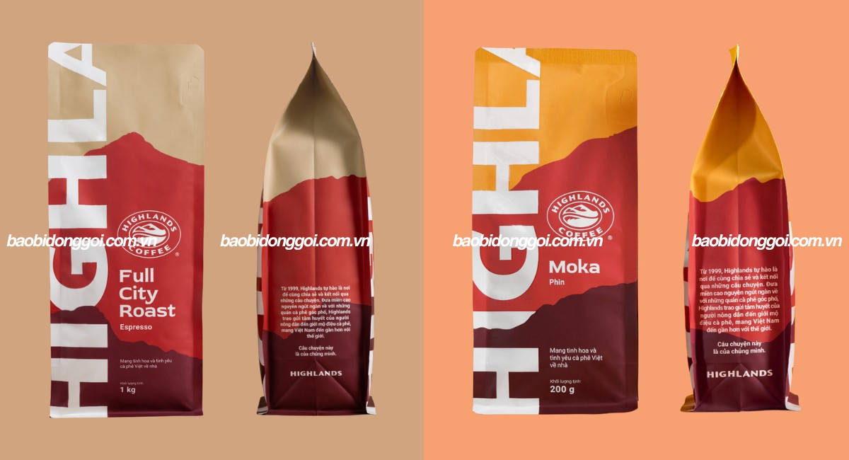 Kích thước bao bì cà phê