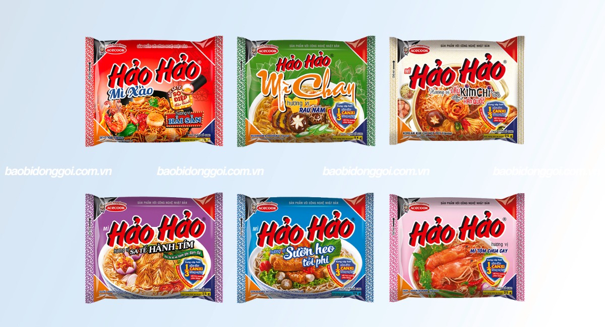 Kích thước bao bì mì gói