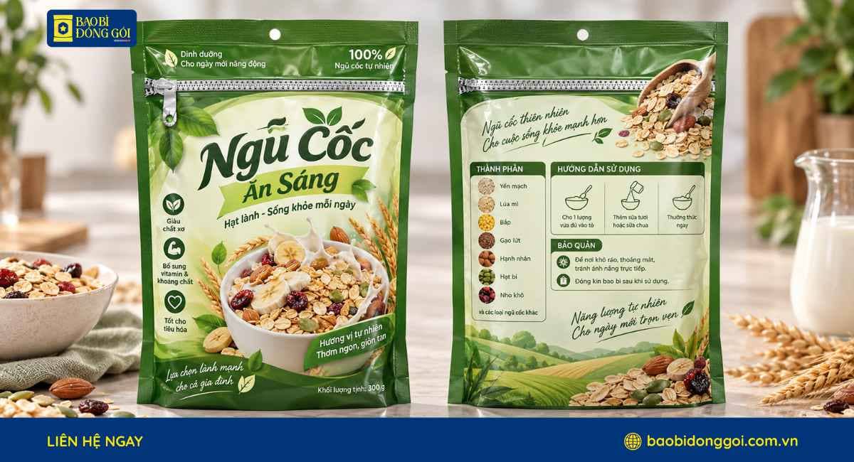 Bao bì ngũ cốc ăn sáng