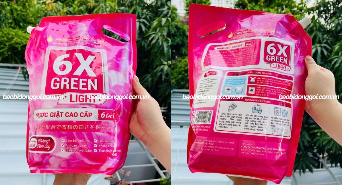 Kích thước bao bì nước giặt