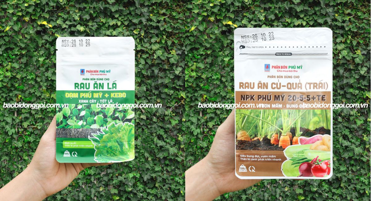 Kích thước bao bì phân bón