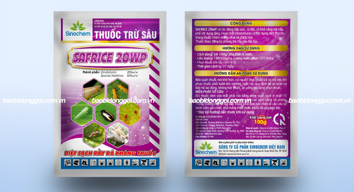 In bao bì thuốc trừ sâu