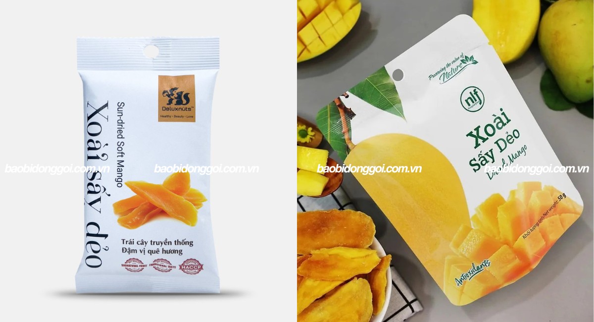Kích thước bao bì xoài sấy dẻo