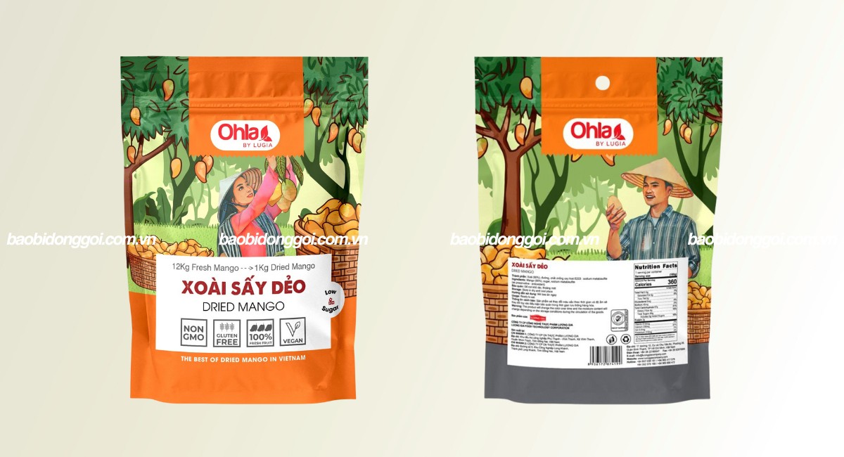 In bao bì xoài sấy dẻo