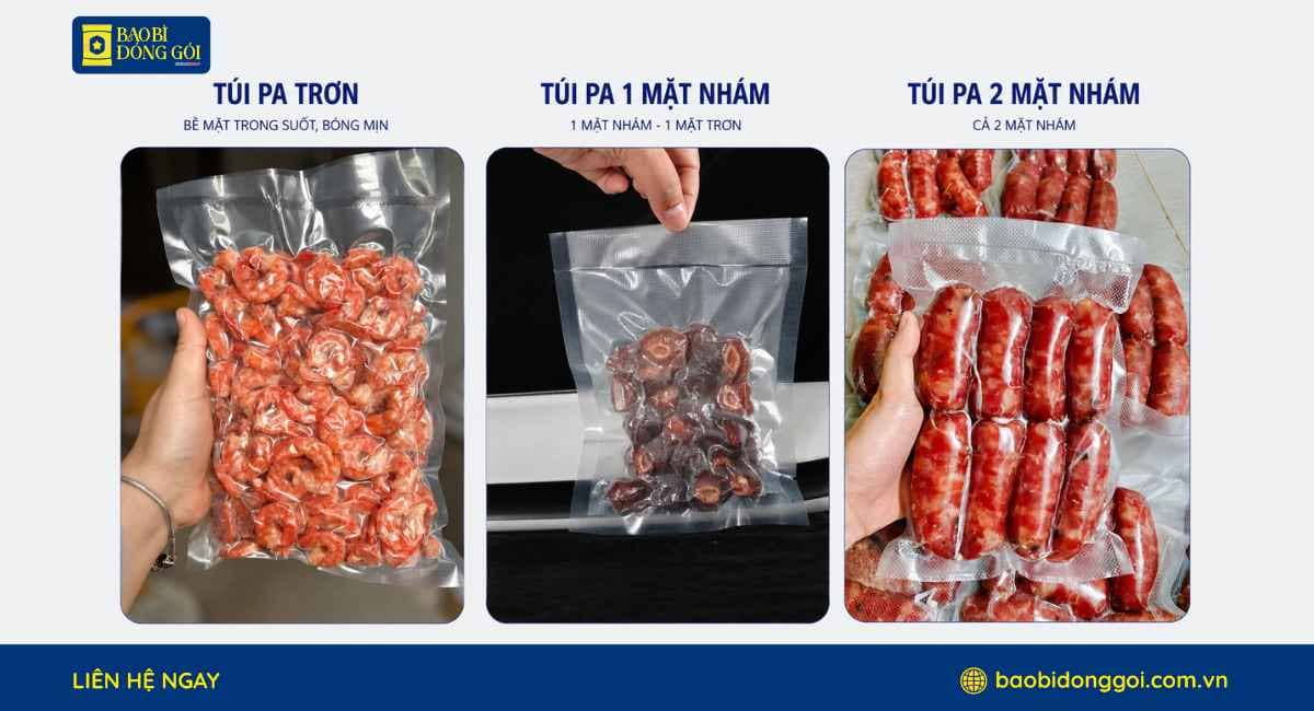 Các loại túi hút chân không có PA