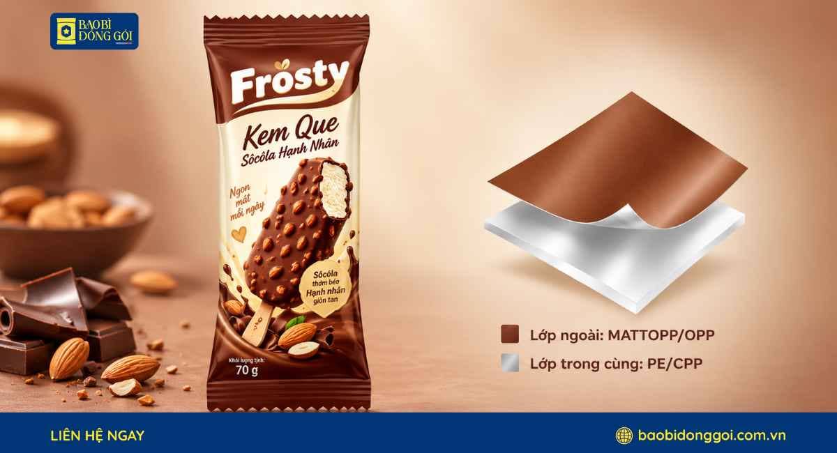 Cấu trúc 2 lớp 3 lớp bao bì kem que