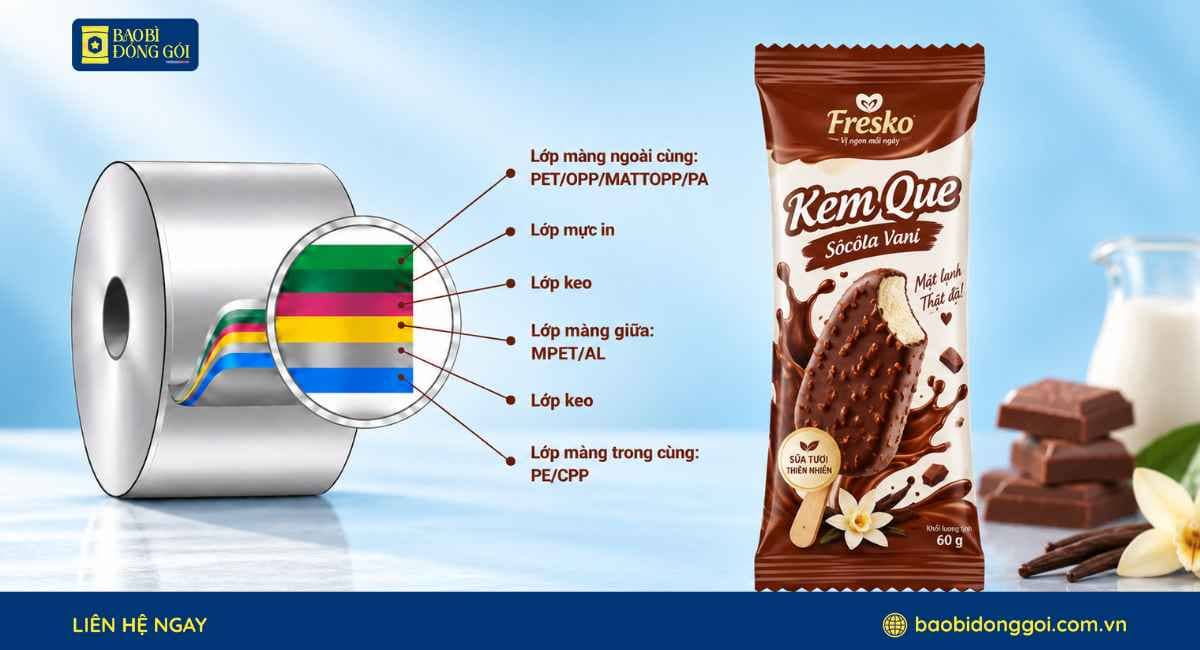 Công nghệ ghép màng dung môi bao bì đựng kem