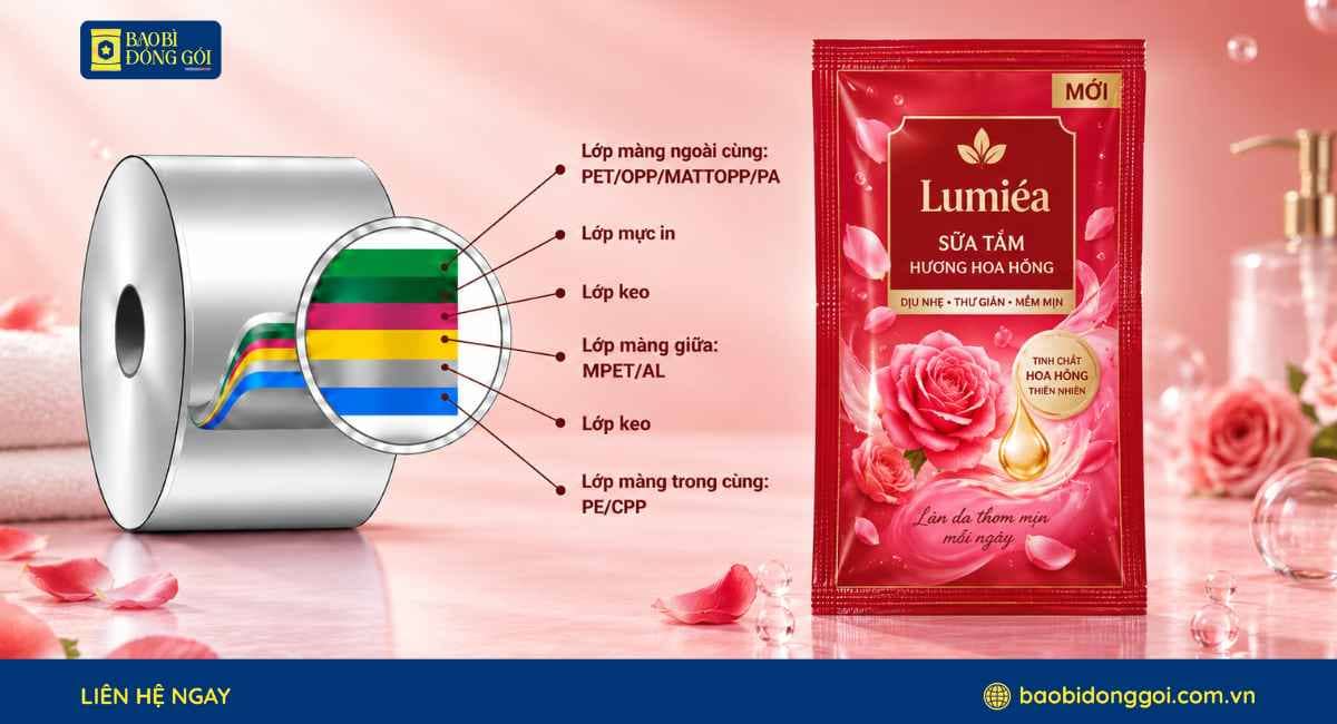 Công nghệ ghép màng bao bì sữa tắm