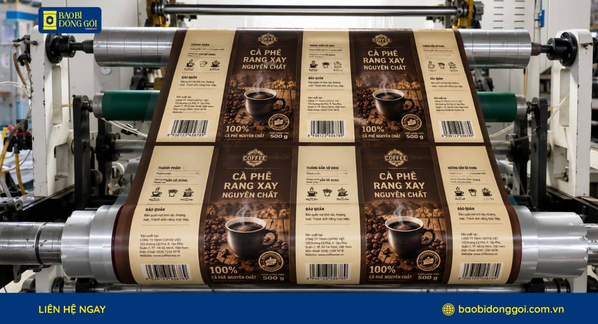 Công nghệ in trục đồng bao bì đựng cà phê lên đến 10 màu
