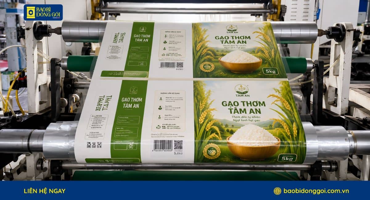 In trục đồng bao bì gạo lên đến 10 màu