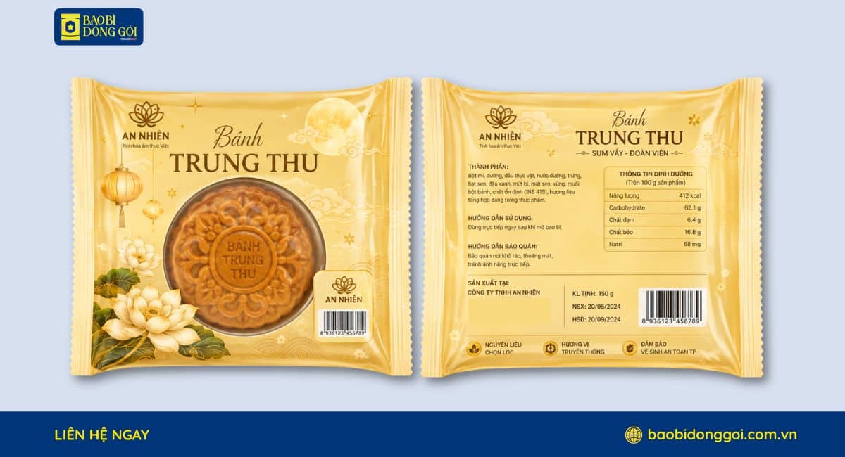 Bao bì bánh trung thu in sắc nét theo yêu cầu