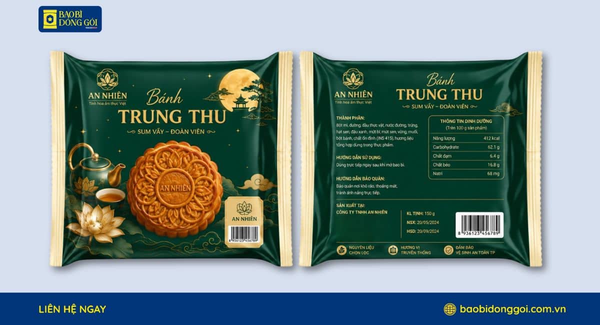 Mẫu túi đựng bánh trung thu chống ẩm hiệu quả