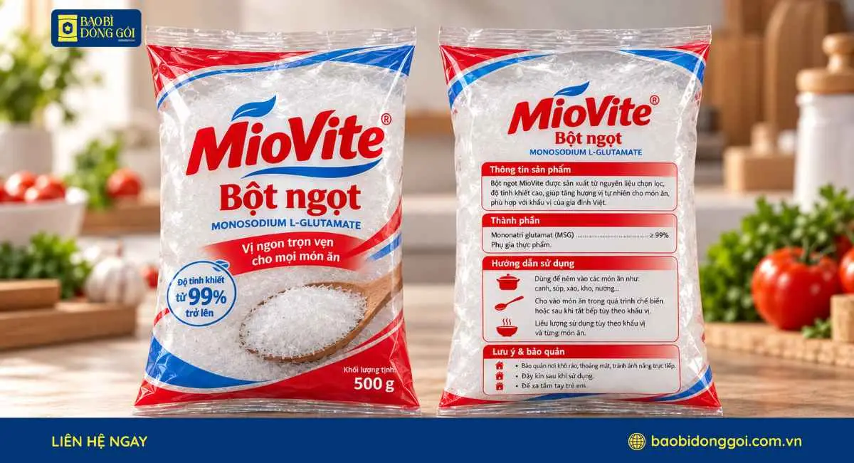 Mẫu bao bì bột ngọt 500g cấu trúc 3 lớp