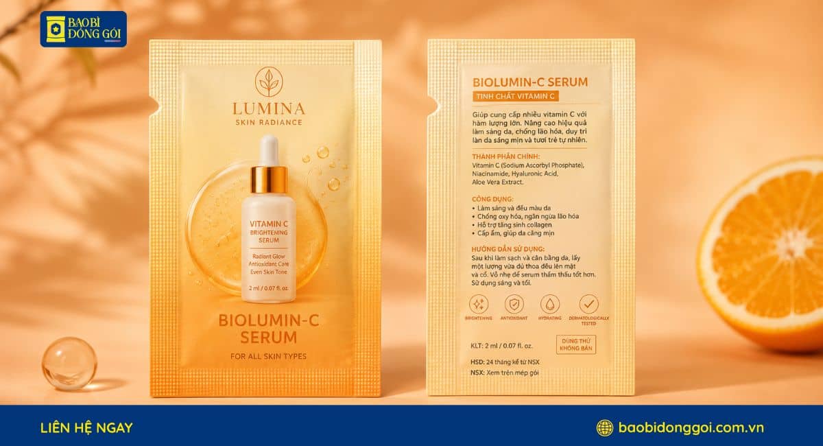 Mẫu bao bì mỹ phẩm dạng serum