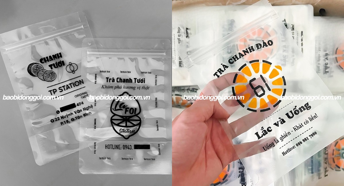In túi zip đựng trà chanh