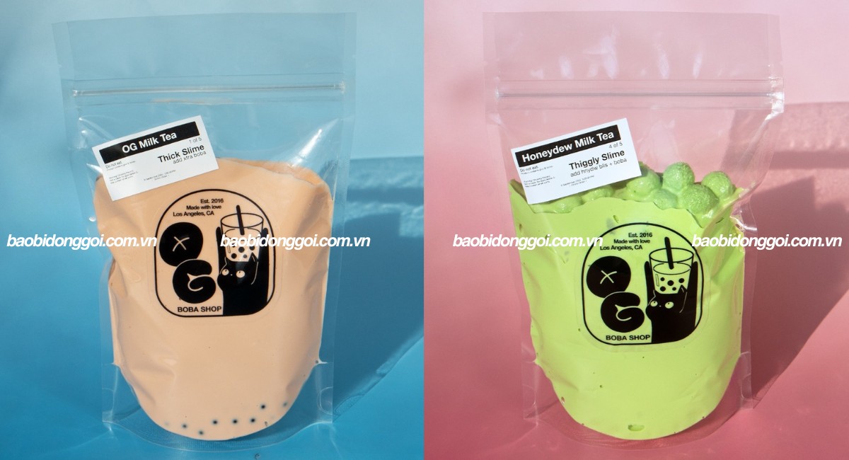 In túi zip đựng trà sữa