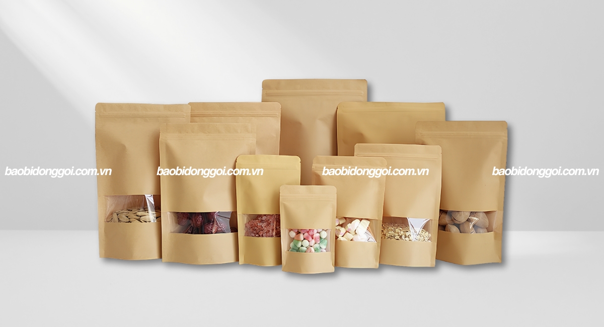 Kích thước túi zipper giấy