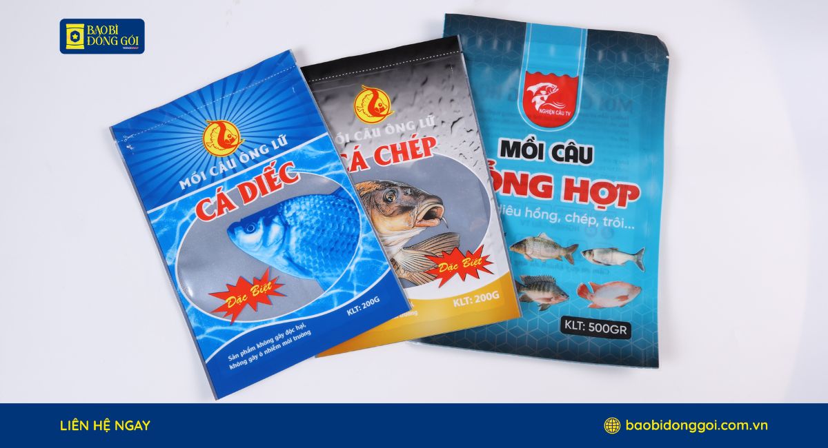 Bao bì đóng gói mồi câu cá