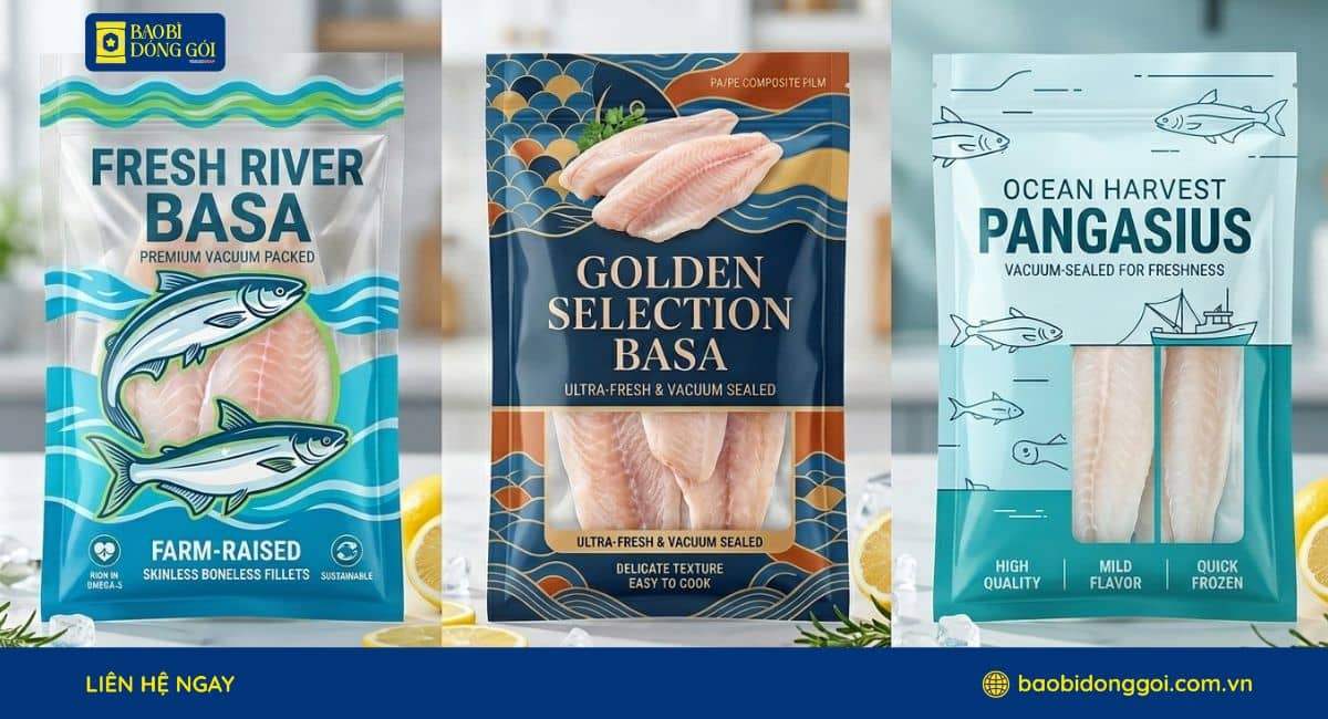 Bao bì cá basa đông lạnh bền chắc chịu lạnh sâu