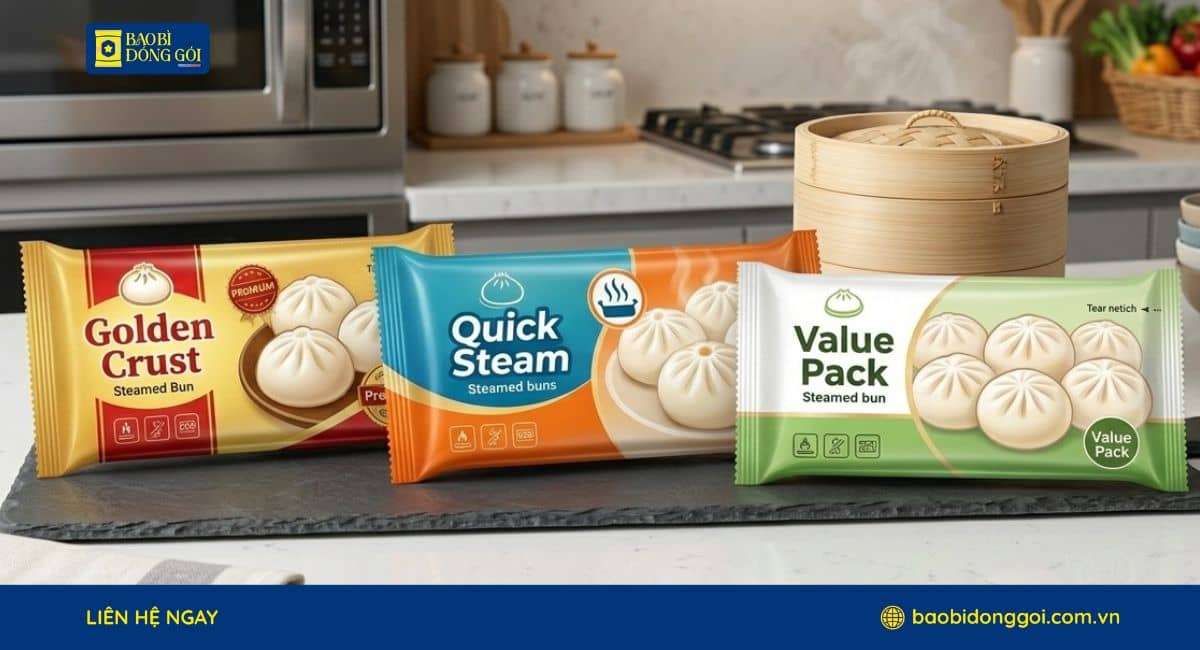 Bao bì đựng bánh bao màng ghép chống thấm tốt