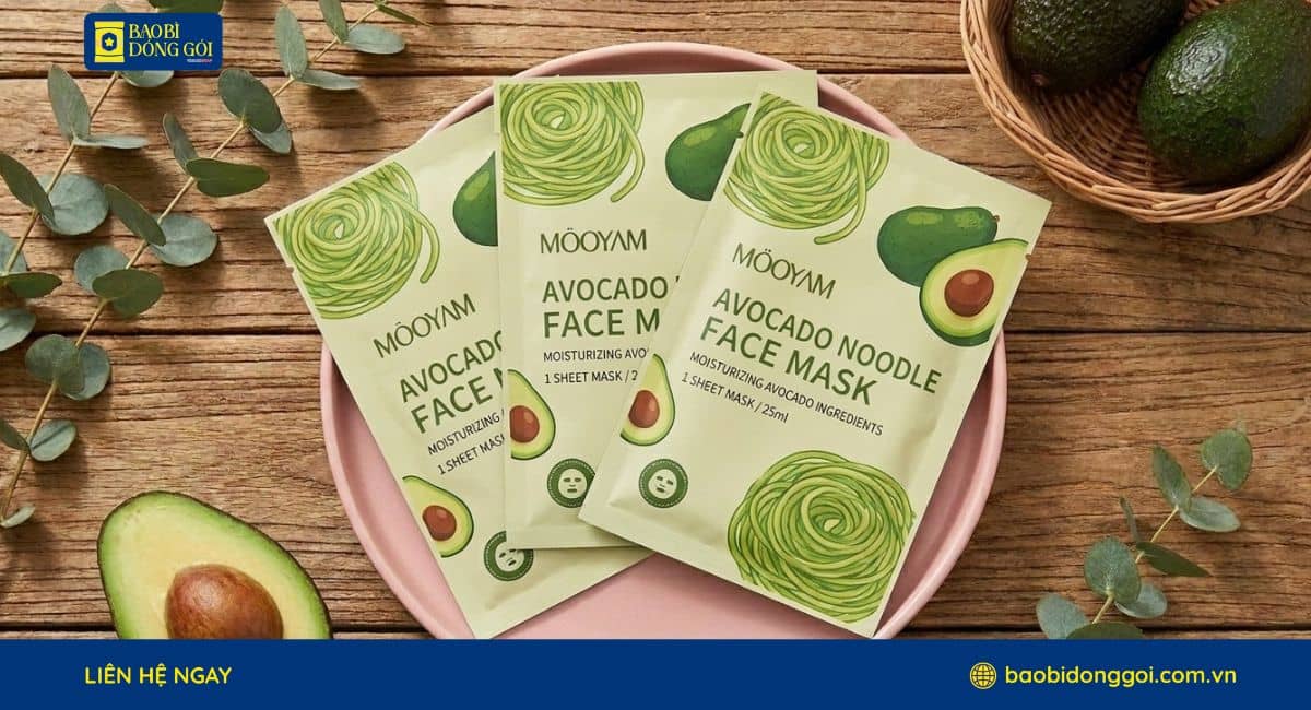 Bao bì mặt nạ mỹ phẩm thiết kế hiện đại