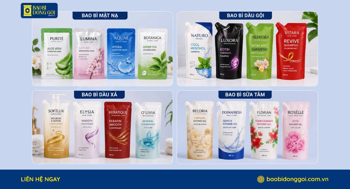 Bao bì hóa mỹ phẩm sử dụng công nghệ in ống đồng rõ ràng các thông tin