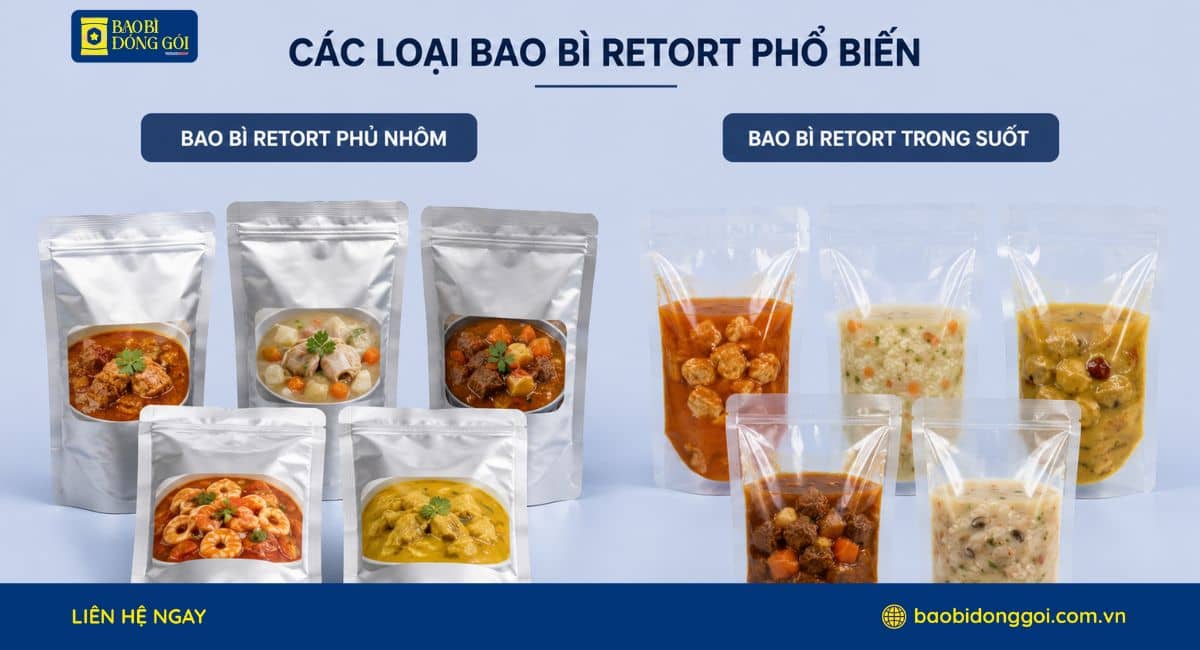 Các loại bao bì retort phổ biến trên thị trường