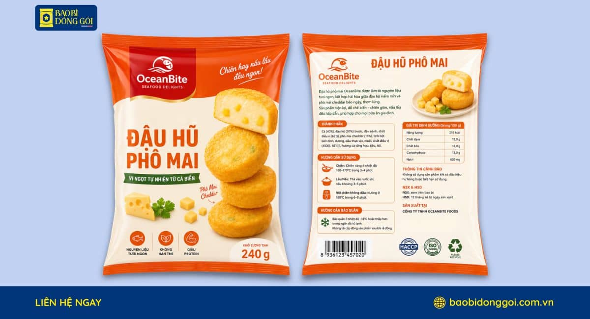 Bao bì đậu hũ phô mai 240g