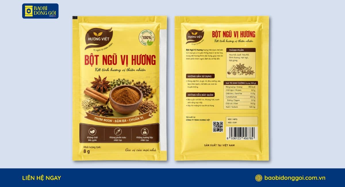 Túi đựng bột ngũ vị hương màng ghép