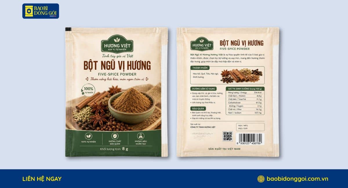 Bao bì bột ngũ vị hương thực phẩm