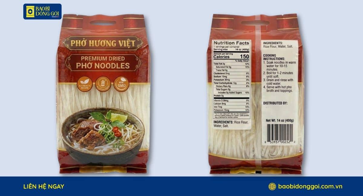 Bao bì đựng phở khô cao cấp