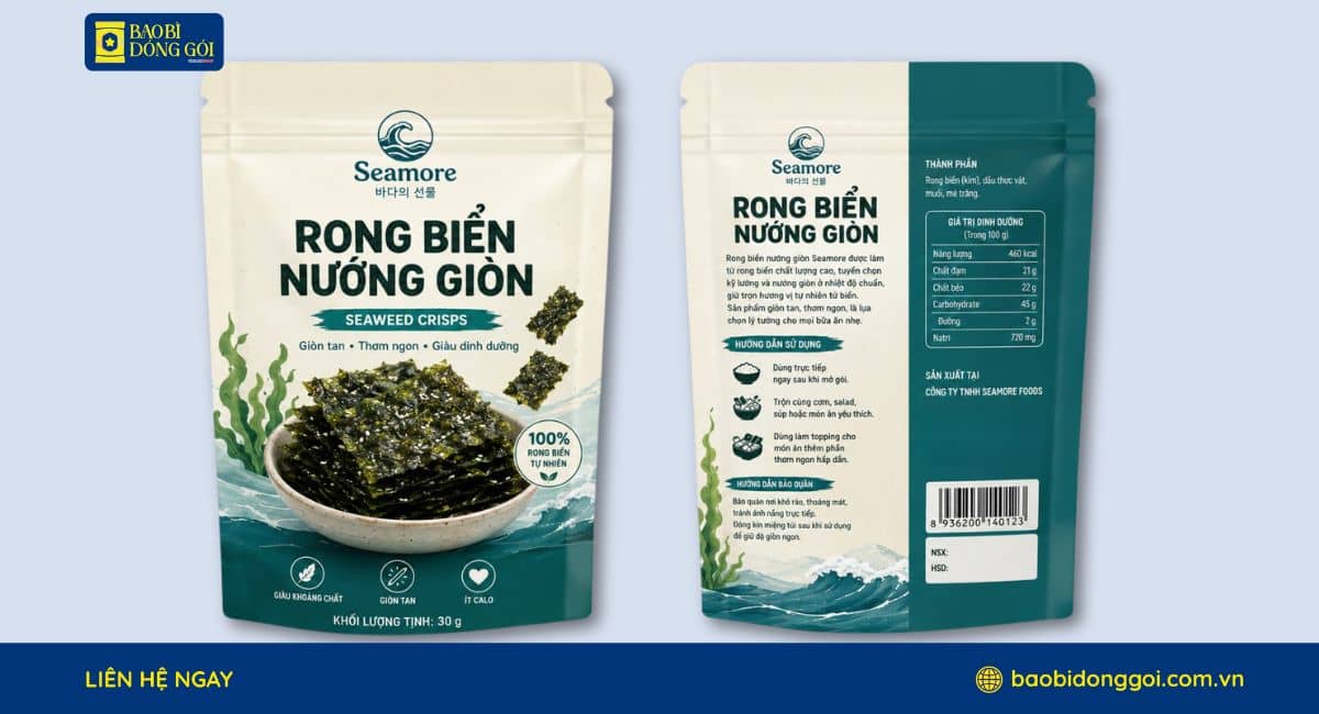 Bao bì thực phẩm rong biển màng ghép nhiều lớp chống ẩm