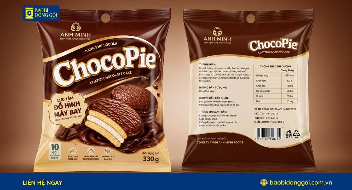 Bao bì đựng bánh kẹo đựng Chocopie