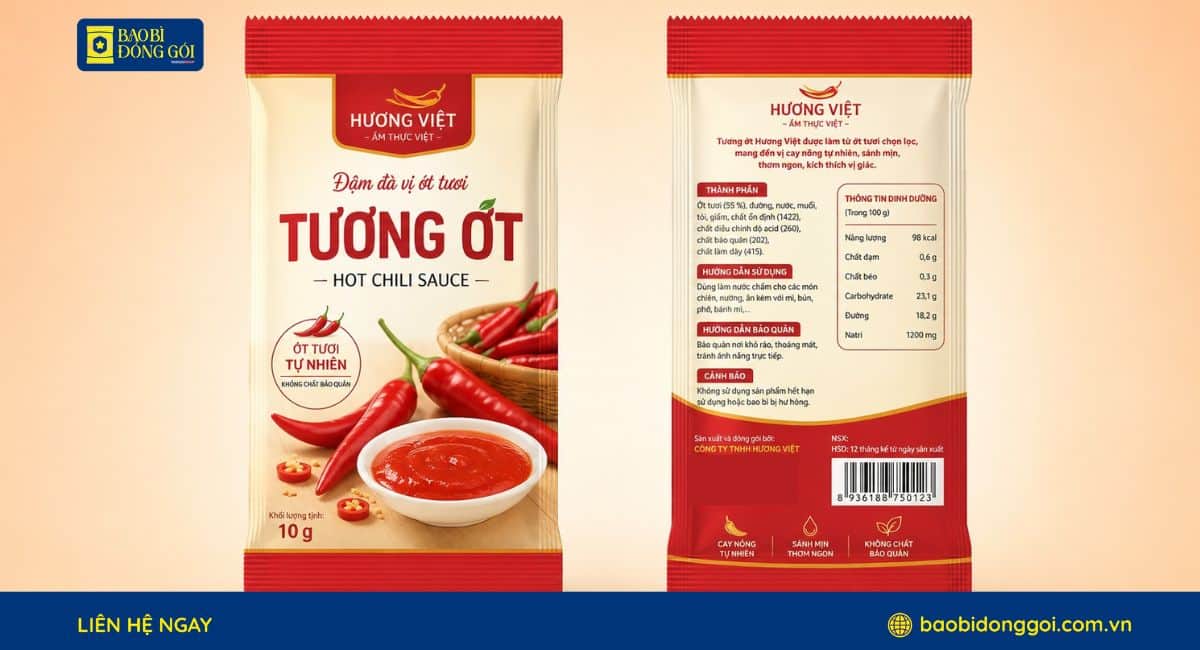 Bao bì nước chấm màng ghép có khả năng hàn kín và hạn chế rò rỉ