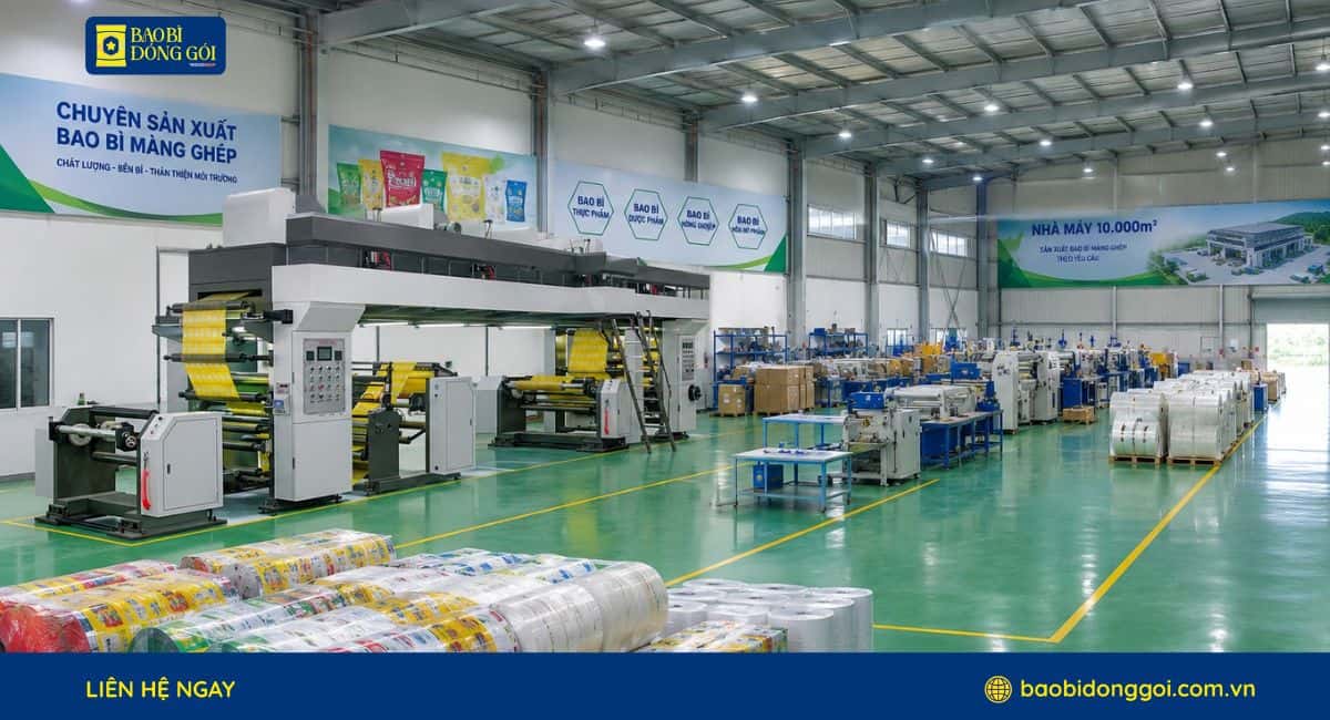 Máy ghép màng dung môi khô tại Bao Bì Đóng Gói
