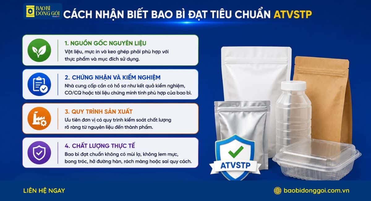Cách nhận biết bao bì đạt chuẩn ATTP
