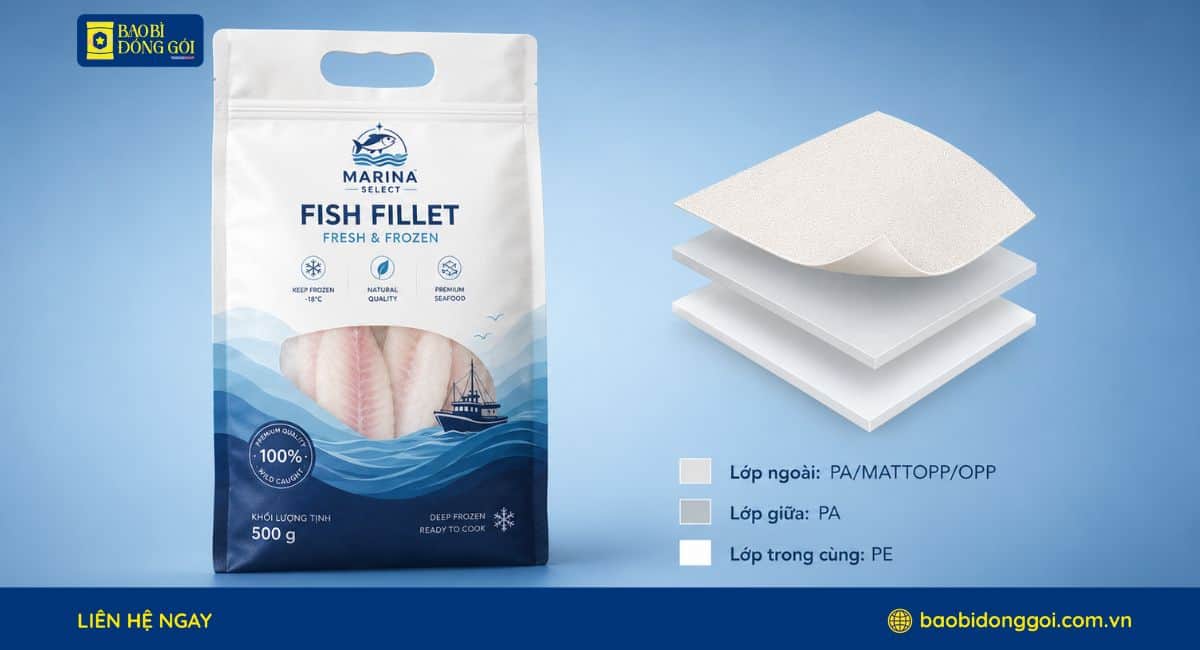 Cấu trúc màng ghép của bao bì thủy sản