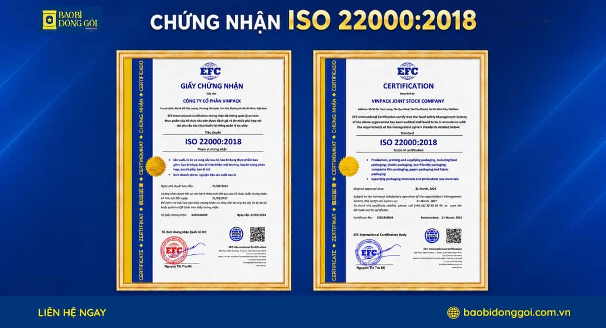 Chứng nhận ISO của xưởng