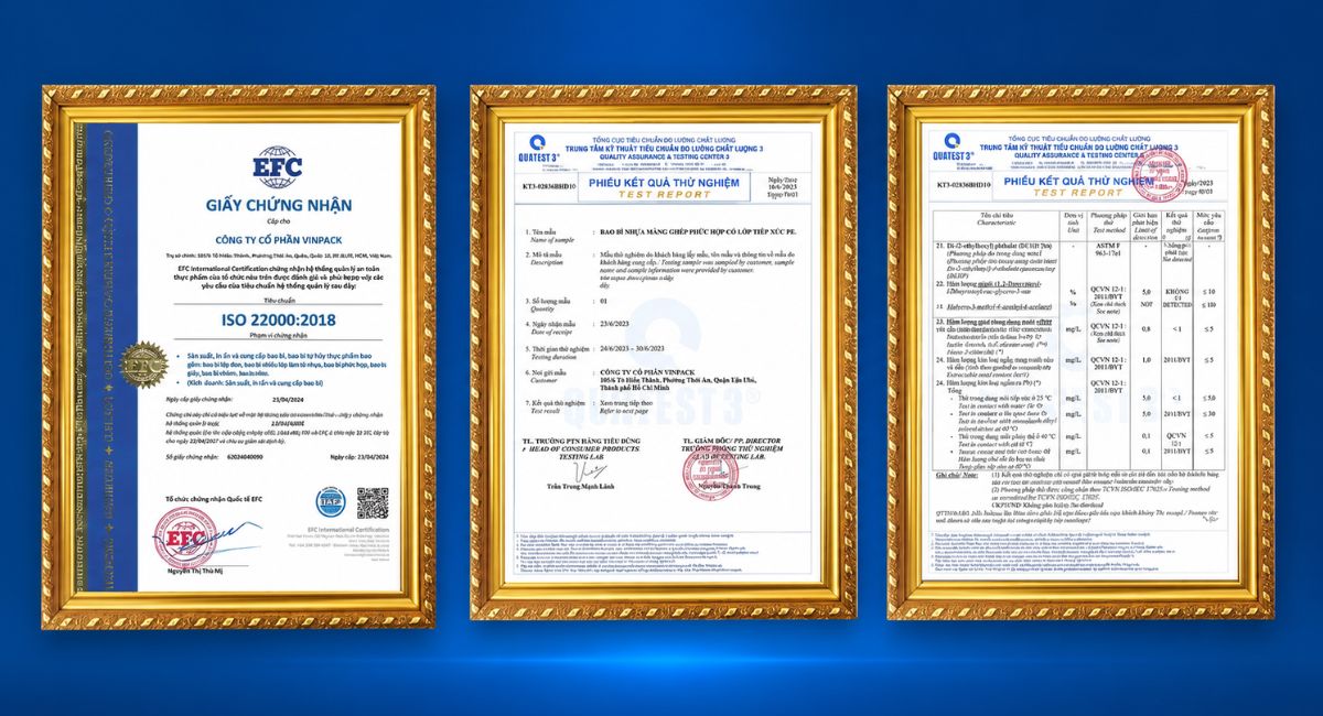 Chứng nhận ISO 22000:2018 của Bao Bì Đóng Gói