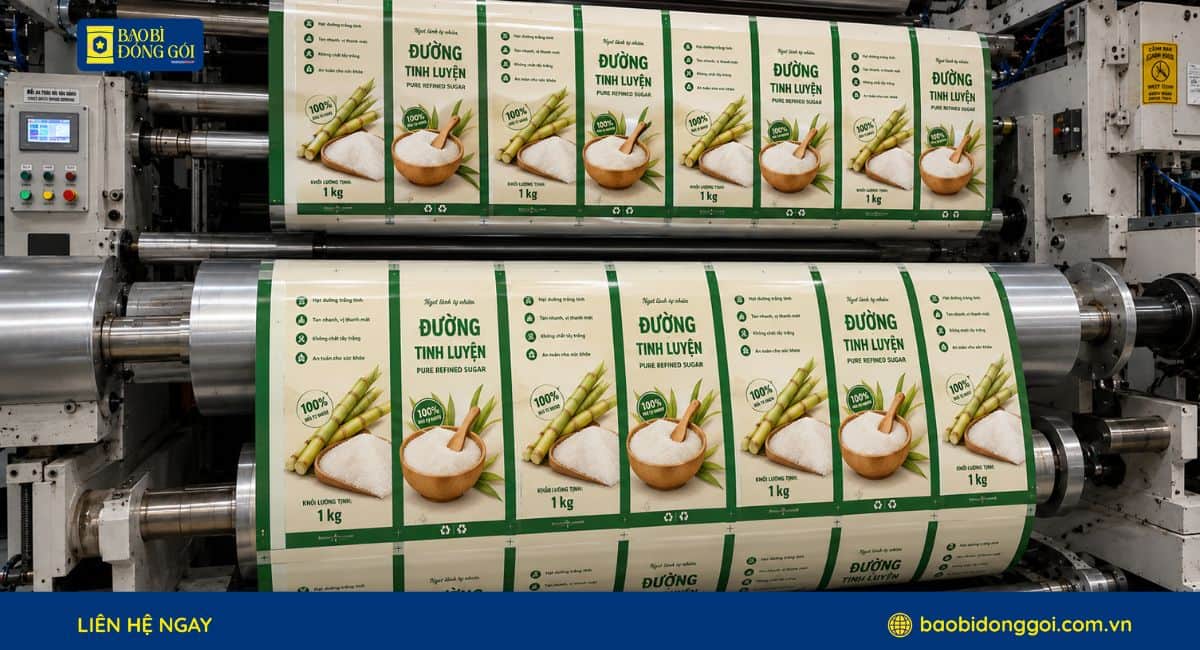 Máy in trục đồng 10 màu dùng trong sản xuất bao bì gia vị số lượng lớn