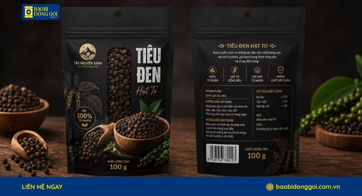Dịch vụ in bao bì đựng tiêu