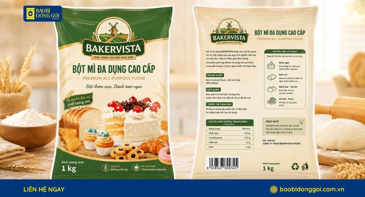 Mẫu bao bì bột mì