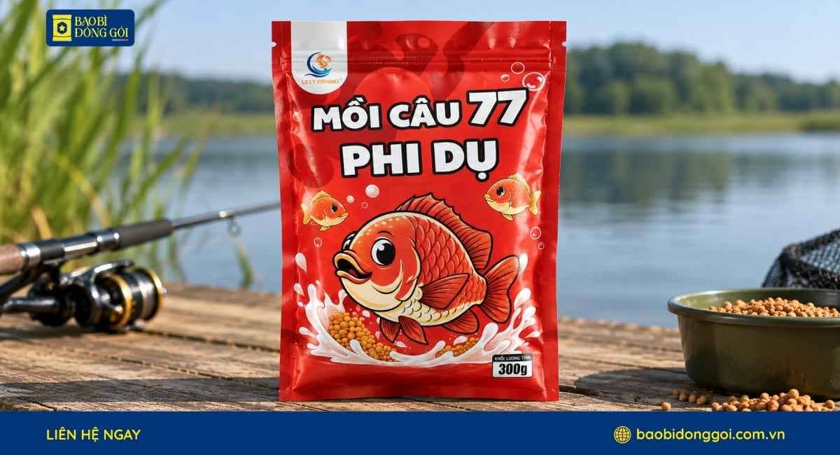 Dự Án Bao Bì Mồi Câu Cá Lê Ly Fishing In Trục 7 Màu