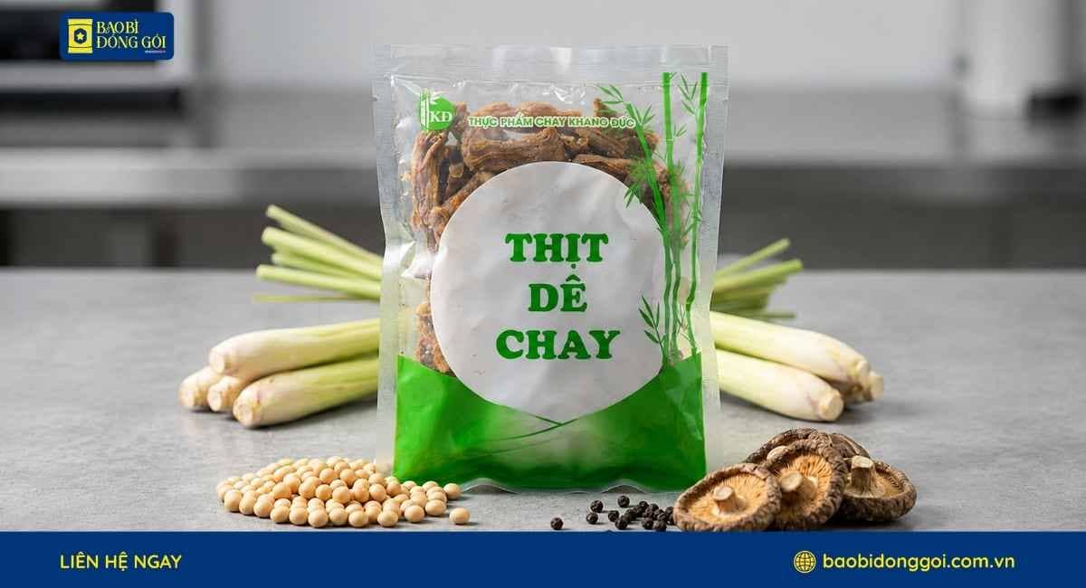 Dự Án Bao Bì Thịt Dê Chay Khang Đức Với Túi 3 Biên