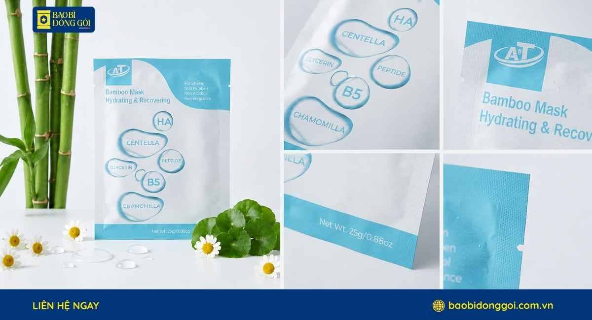 Chi tiết bao bì đựng mặt nạ Bamboo mask