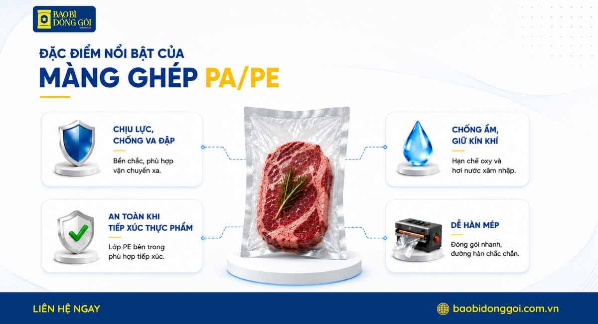 Đặc điểm nổi bật màng ghép PA/PE